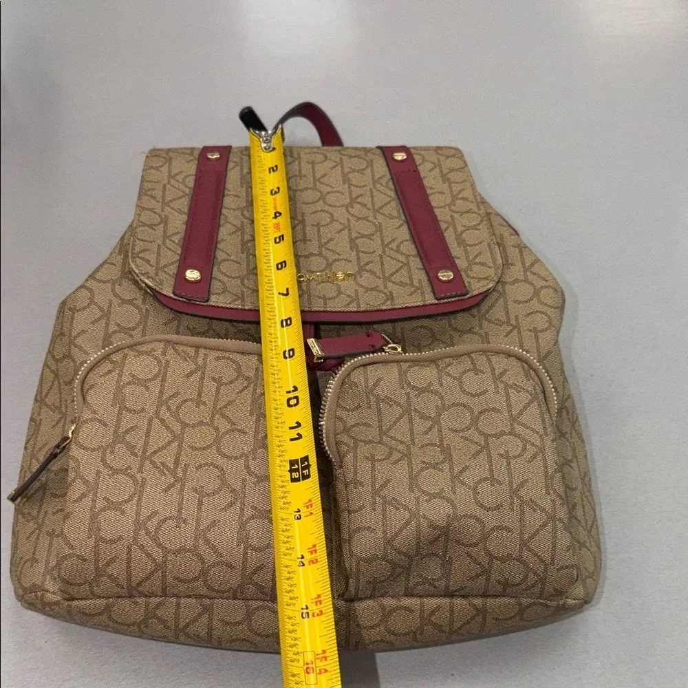 Calvin Klein Tan and Red Women's Backpack
